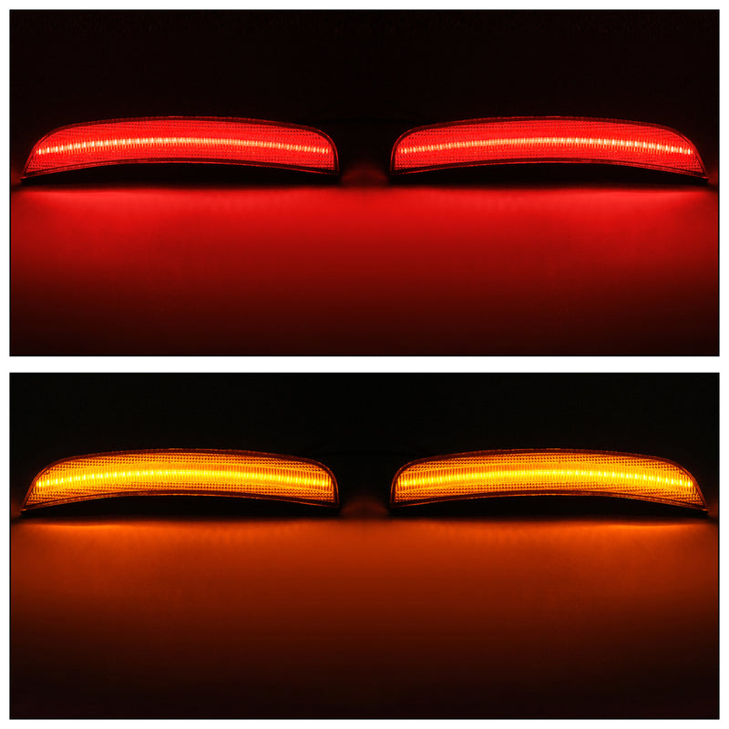 Clear LED Front & Rear Side Marker Lights for Chrysler 300 2015-2023 4 Pieces