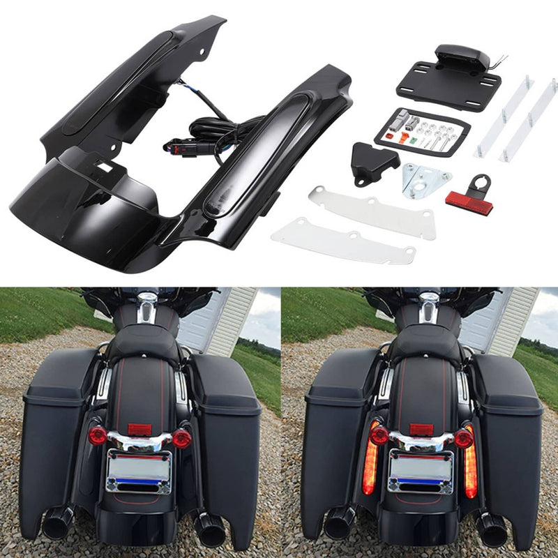 Rear Fender Extension with LED Light for Harley Street Glide FLHX 2009-2013