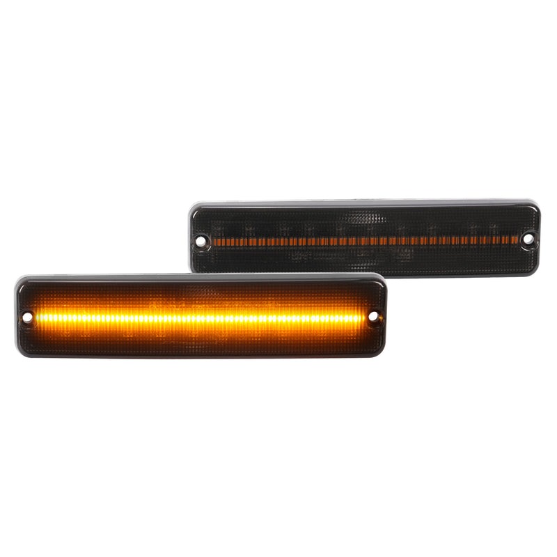 Front Side Marker Lights Turn Signal for Jeep Wrangler YJ 1987-1995 Smoked Amber