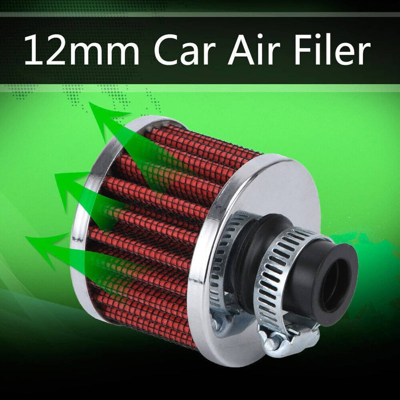 12mm Cold Air Intake Filter Turbo Vent Car Breather Valve Cover Case