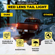 DURAFORCE Red Lens Tail Light Set for Ford F-150 2004-2008 Driver Passenger Side