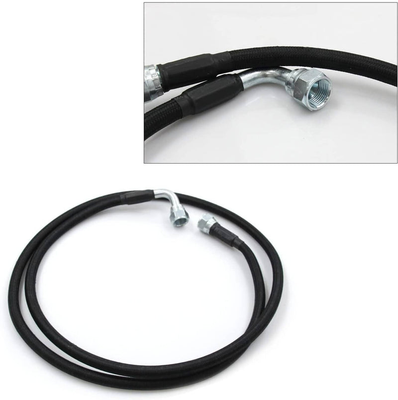 Black Transmission Cooler Hose Line Set for Dodge Ram 2500 3500 5.9L 48RE 03-07