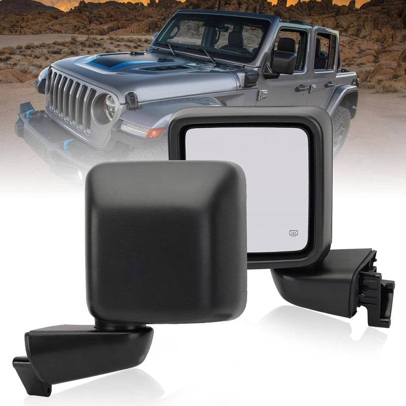 Left Driver Side Power Heated Mirror Rear for Jeep Wrangler Gladiator 2018-2024