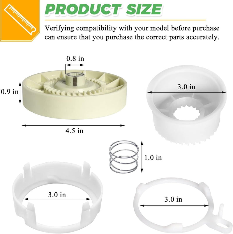 Washer Pulley Clutch Kit Drive Belt for Whirlpool Kenmore Maytag