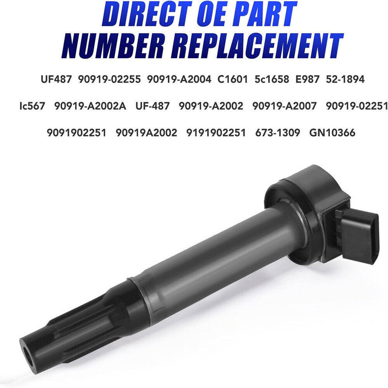 6Pcs Ignition Coil Set + 6Pcs Platinum TT Spark Plug for Toyota Lexus Camry