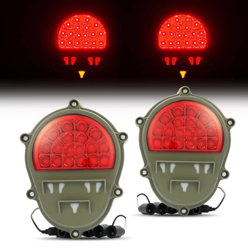 DURAFORCE LED Brake Lights Red Rear Stop Tail Lamps for Humvee M998 M35 2x