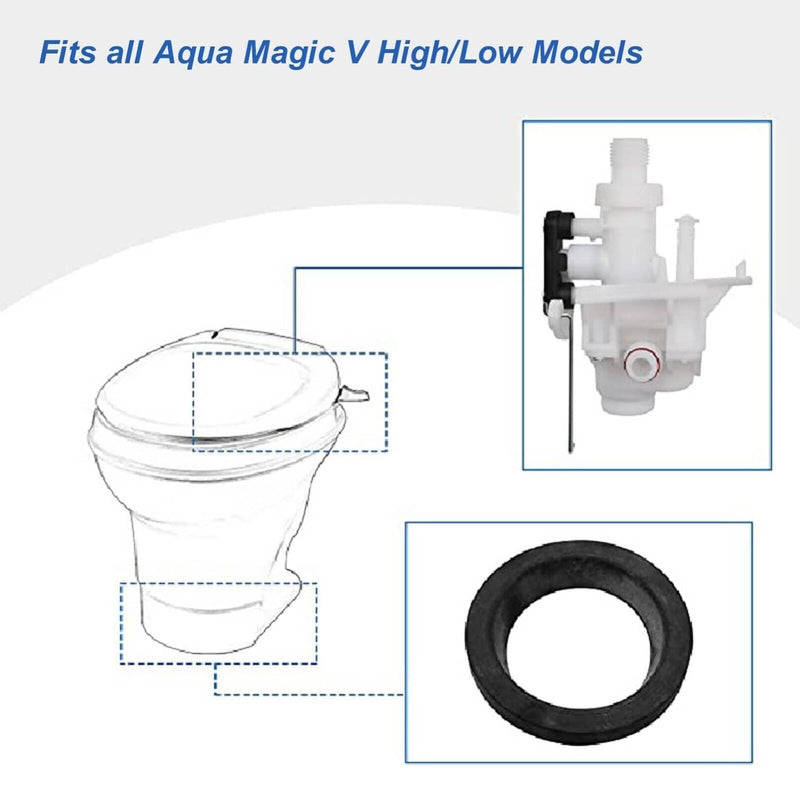 Upgraded RV Thetford Aqua Magic V Toilet Water Valve Replacement Part 31705