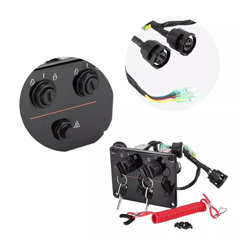 6K1-82570-08 Top Twin Dual Key Switch Assembly Panel for Yamaha 6K1-82570-13-00