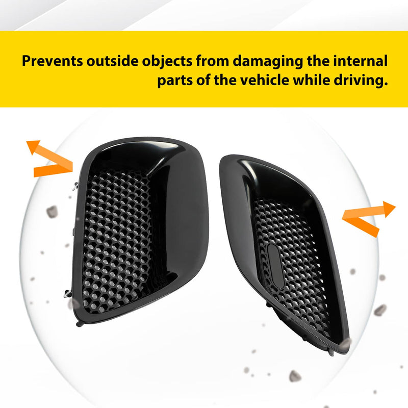 DURAFORCE Front Upper Kidney Grille Insert Left Right Black ABS for Pontiac GTO 2004-2006