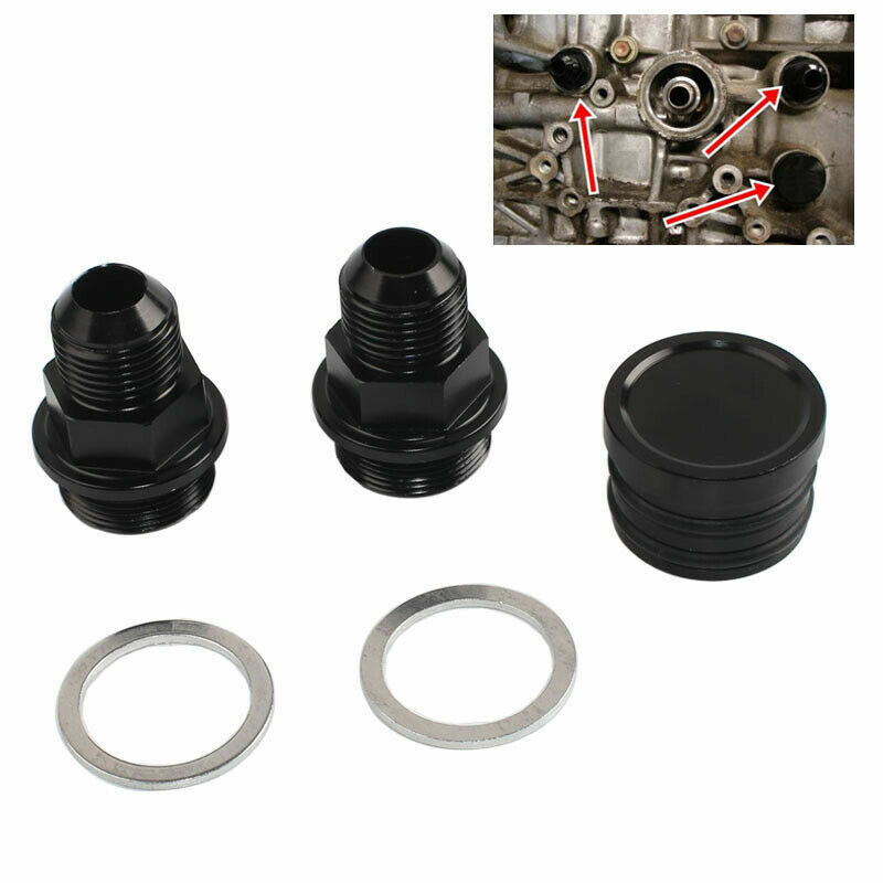 M28 to 10AN Breather Block Plug Fittings B16 B18c B-Series Catch Can for Honda