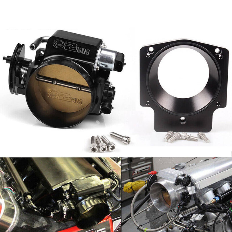 92MM Throttle Body TPS IAC Adapter Plate for Chevy GM Gen III LSX LS1 LS2 LS7