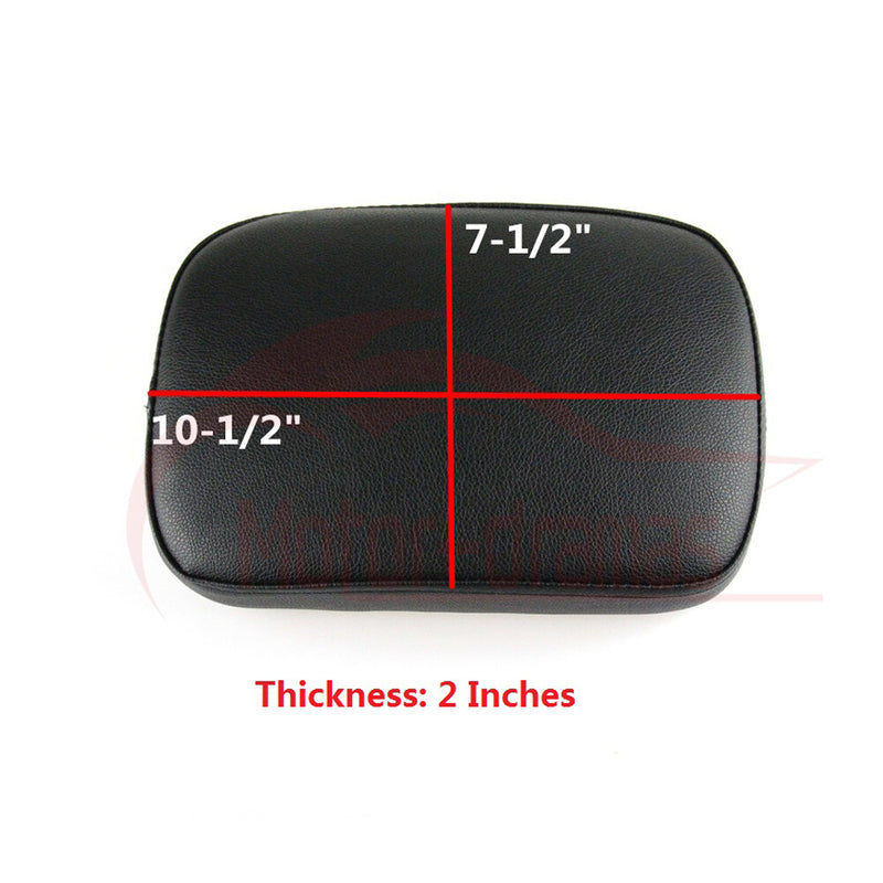 Suction Cup Pillion Passenger Pad Seat Black for Harley Chopper Dyna
