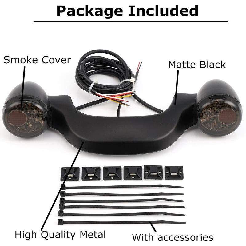 Rear Turn Signal Brake Light Bar for Harley Street Glide Road Glide 10-23