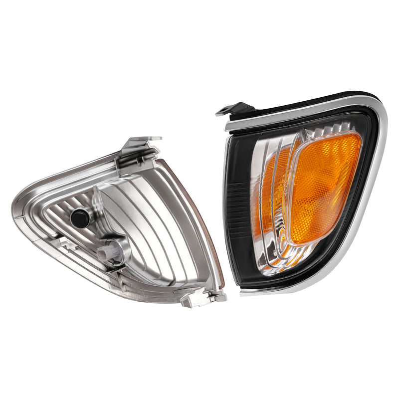 Side Marker Corner Parking Lights Turn Signal Chrome for Toyota Tacoma 01-04 2PC