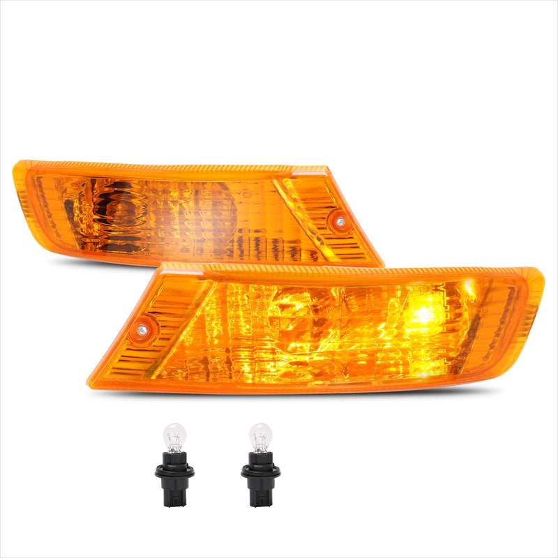 Turn Signal Light Set With Bulbs Front Left And Right for Jeep Liberty 2005-2007