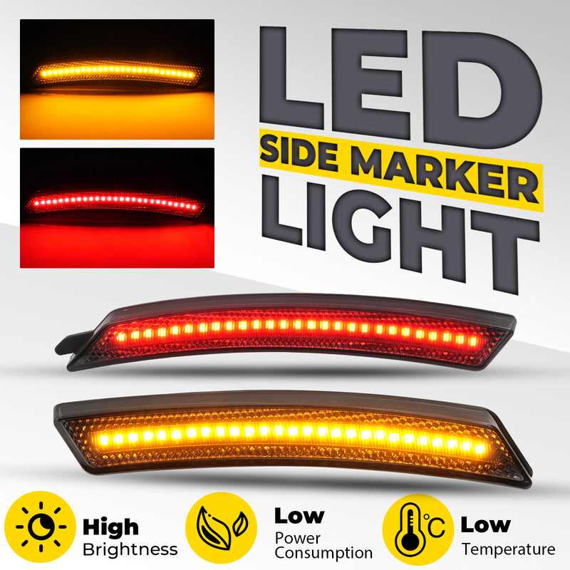 Front Rear Full LED Fender Side Marker Lights for Mini Cooper R55 R56 R57 07-16