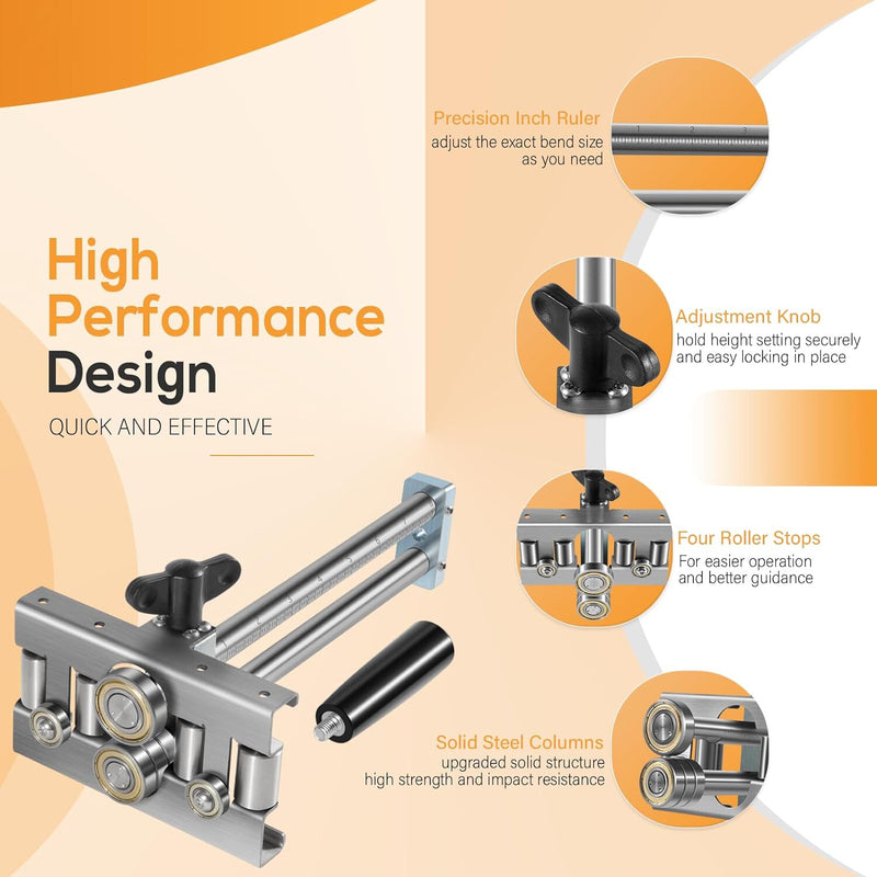 2204 Uni Bender Metal Bending Tool Adjustable Bend Height From 3/8" to 8" 0-90°