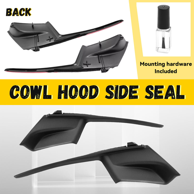 Windshield Wiper Cowl Extension Cover Trim Panel for Toyota Sienna 2011-20 2 Pie