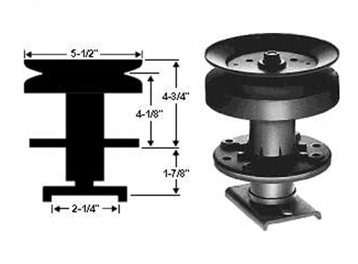 DURAFORCE Spindle Assembly For AYP Husqvarna 532121687 105891X 121676X 121687X 532105891