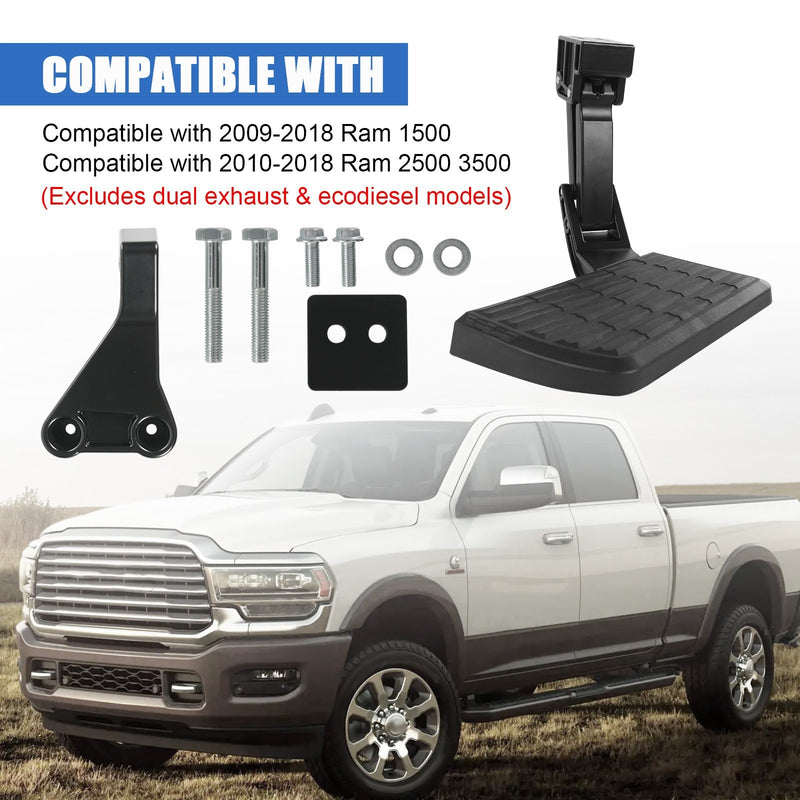 Rear Tailgate Bed Side Step Retractable Bumper Step for Dodge Ram 1500 2500 3500
