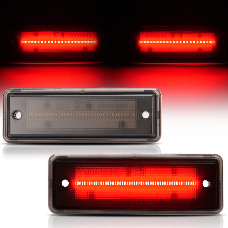 Smoke LED Rear Side Marker Lights Lamps for El Camino Caballero 1978-1987 2X