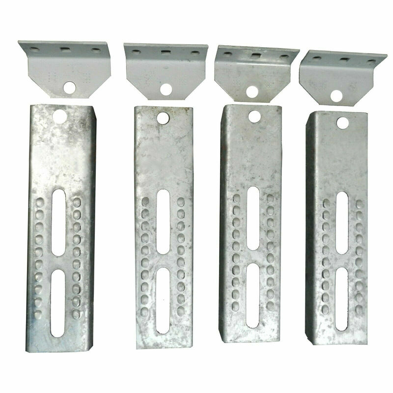 8PCS 10" Galvanized Swivel Boat Trailer Vertical Bunk Board Brackets Bolster