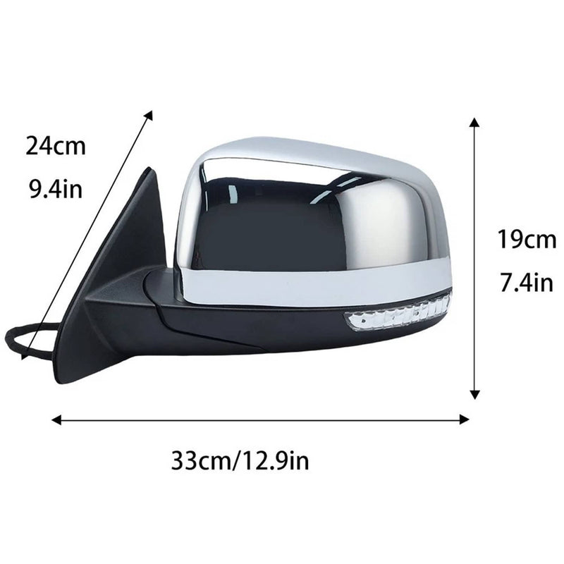 Driver Side Mirror w/Manual Folding Blind Spot for Jeep Grand Cherokee 2011-2022