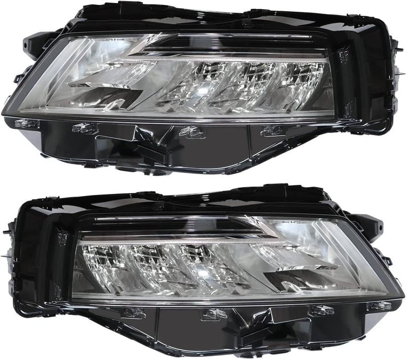 Chrome LED Headlights Headlamps Pair Left+Right for Nissan Rogue 2021 2022 2023