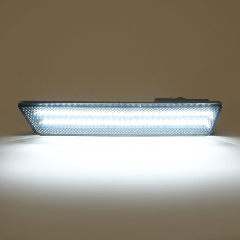White/Smoke Rear Bumper LED Side Marker Lights for Dodge Charger 2011-2014 Pair