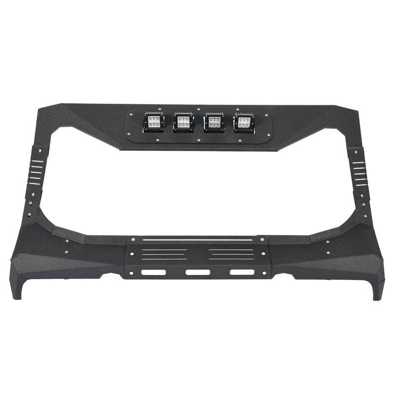 DURAFORCE Steel Armor Windshield Frame Cover Visor Cowl w/LED for Jeep Wrangler JK 2007-18