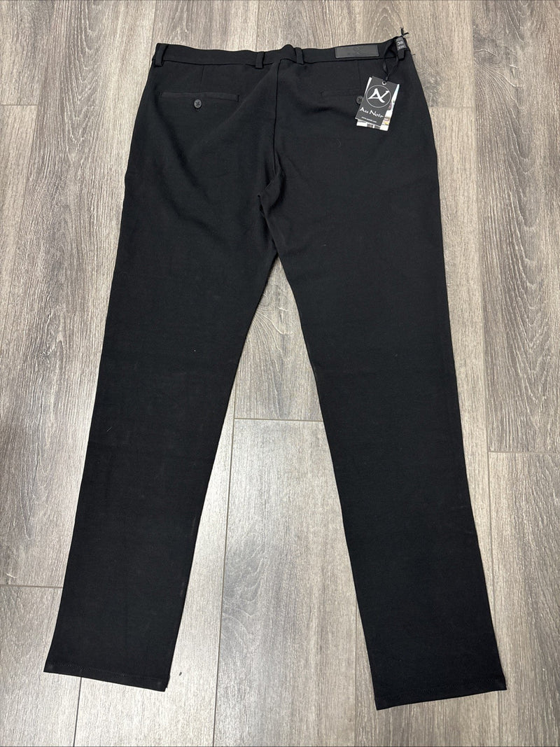 Pants for Au Noir Mens 38 Black Magnum Sophisticated Slack Straight Leg Flex Stretch