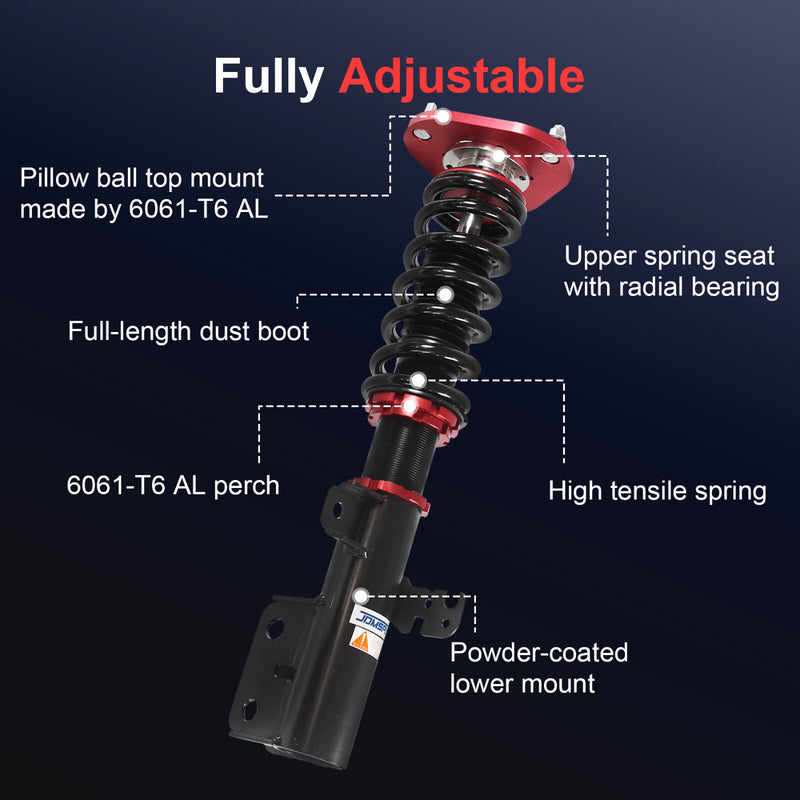 Red Front Rear Full Coilover Struts Adjustable Height for Scion tC 2005-2010