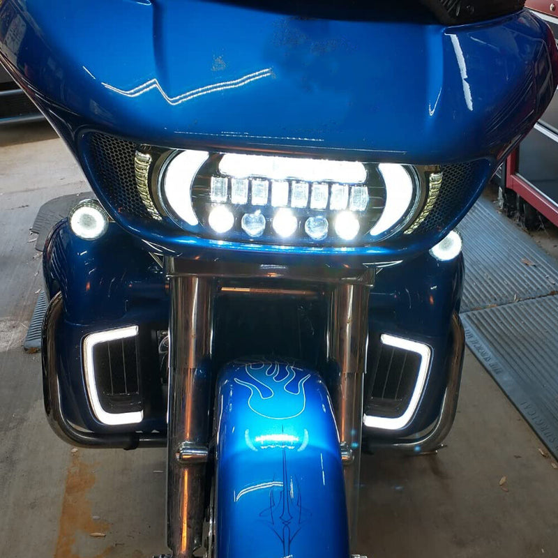 Plug&Play LED Headlight DRL High Low Beam for Harley Road Glide 2015-2024