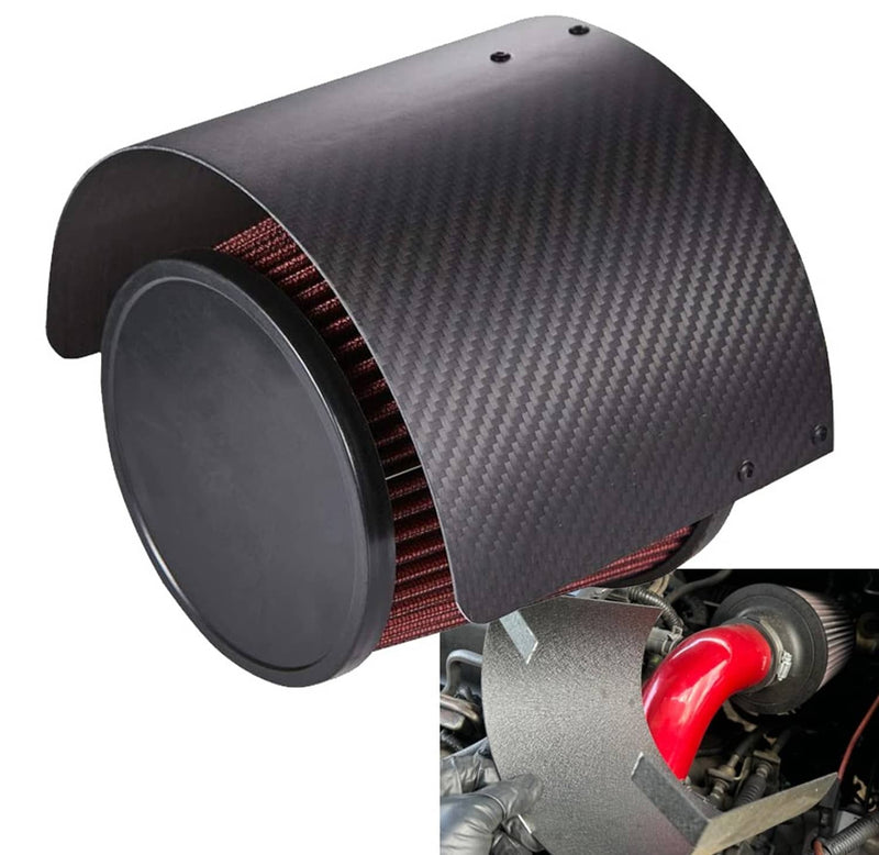 Air Intake Filter Heat Shield Cover with 3" Filter for Racing Car 2.5" to 5.5
