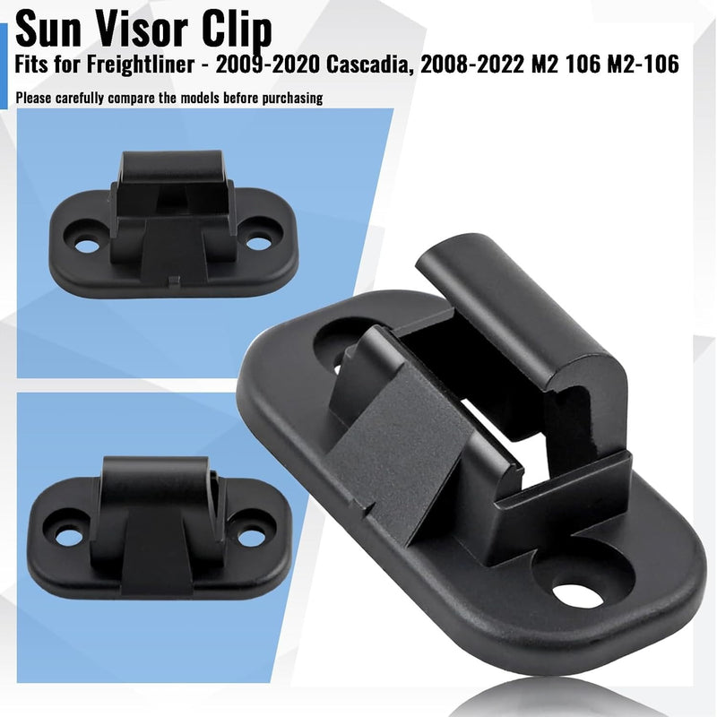 2 x Sun Visor Clip for Freightliner Cascadia M2-106 2009-20 2008-2020 1836267000