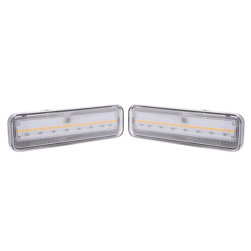 Yellow LED Front Side Marker Lights for El Camino Caballero Malibu 78-87 2 Pcs