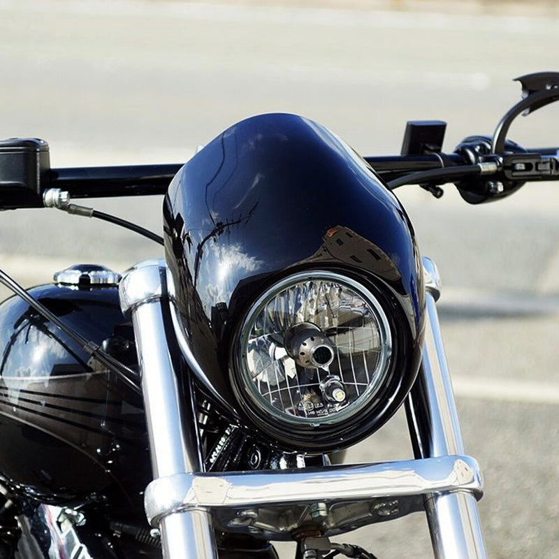 Front Cowl Headlight Fairing w/ Kits for Harley Sportster XL 883 1200 Dyna Racer