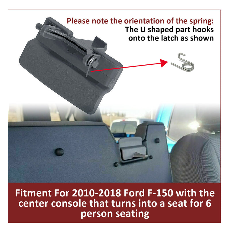 Gray Center Console Jump Seat Lid Latch for Ford F-150 F150 2010-2018