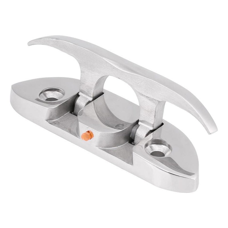 Heavy Duty 4-3/4" Flush Mount Stainless Steel Flip Up Boat Cleat 2 Pack