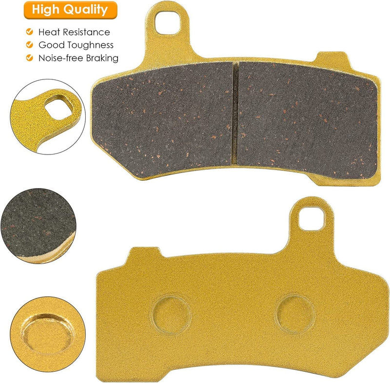 Front Rear Ceramic Brake Pads for Harley Davidson FLHX Street Glide 2008-2015