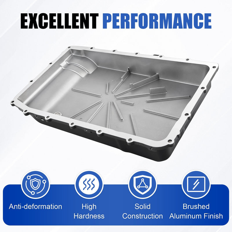 Aluminum Transmission Pan for 2018+ Ford Mustang 10R80 Transmission Raw