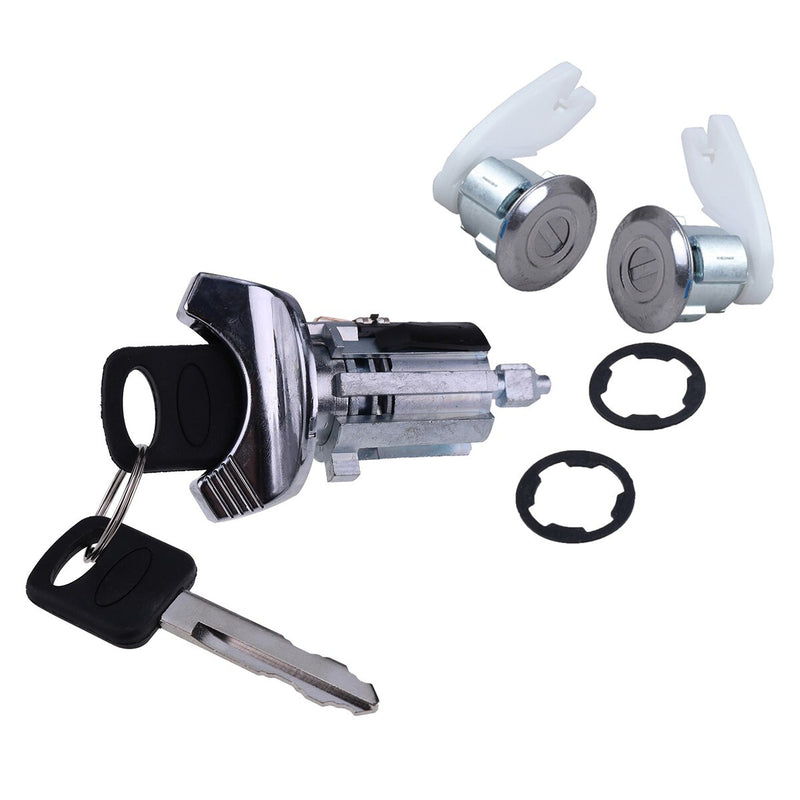 Ignition and Door Lock Cylinder Set Keyed Alike for 1992-1996 Bronco F-150 F-250