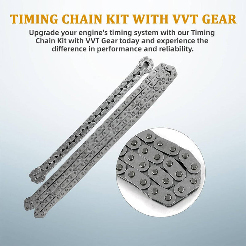 2.4L Timing Chain Kit Exhaust Intake Camshaft Gear for Hyundai Kia Sonata Optima