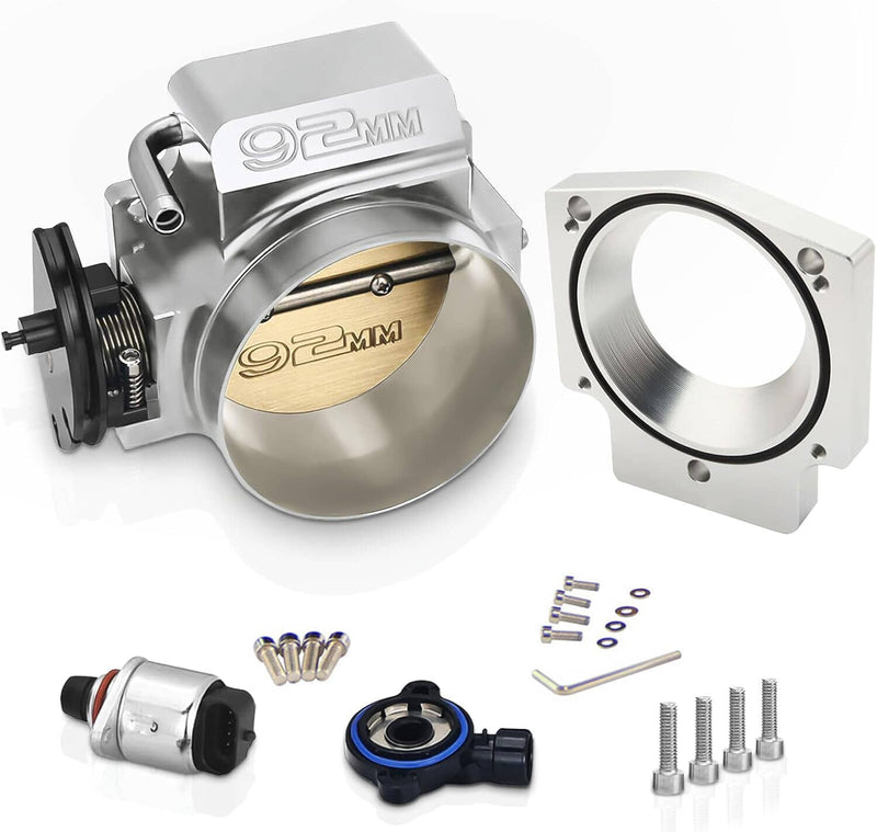 92MM Throttle Body TPS IAC Adapter Plate for Chevy GM LS LS1 LS2 LS7 LSX Gen III