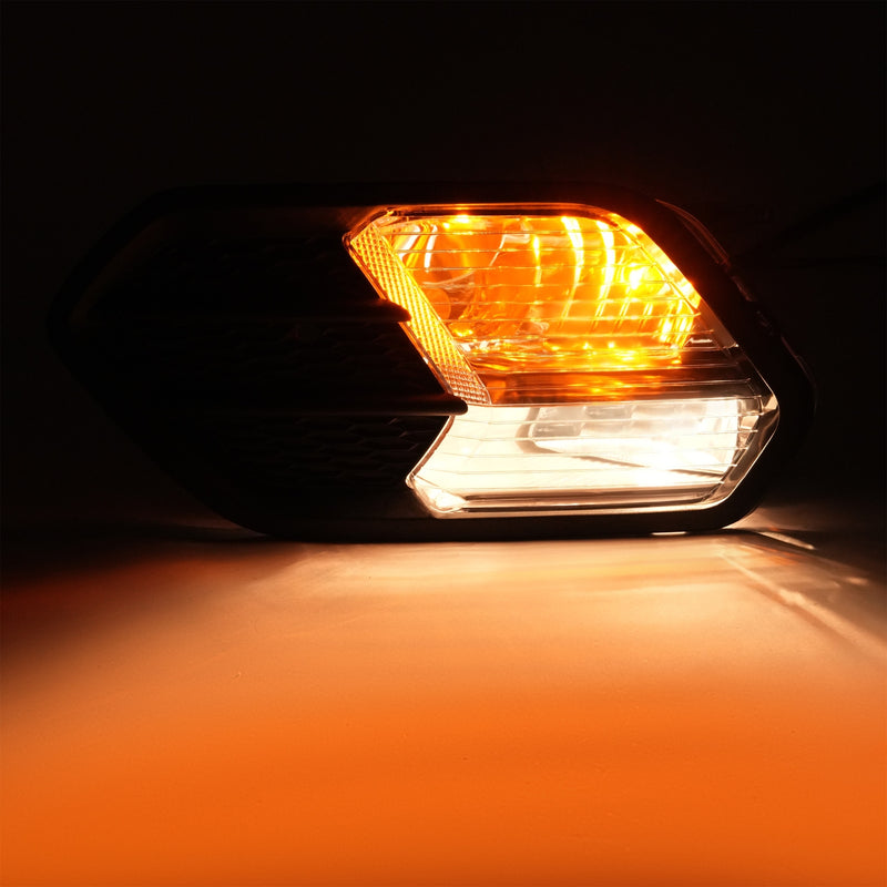 Pair Fog Lights Turn Signal Lamps With Cover for Ford Escape Kuga 2017-2019