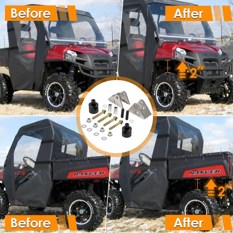 2'' Front Rear Lift Kit for Polaris Ranger 400 500 800 Crew Midsize 10-14