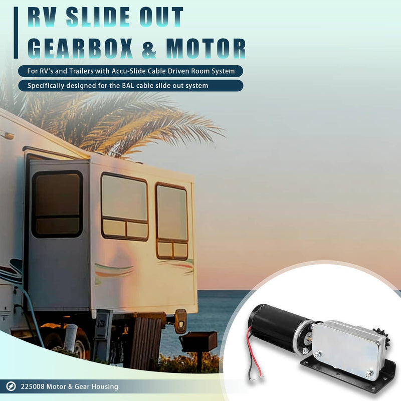R25076-1 RV Slide Out Gear Box and High Output Motor for R25076-1 R25075