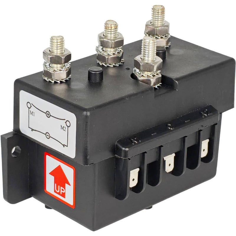 DURAFORCE Quadrupole 500A 12V 2-Wire Windlass Reverse Solenoid for Boat Electric Winch