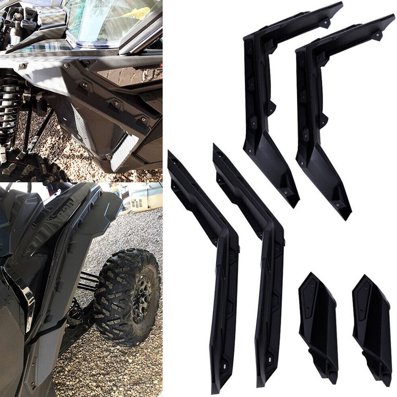 Front Rear Extended Fender Flares for Can Am Maverick X3 MAX RR Turbo 2017-up