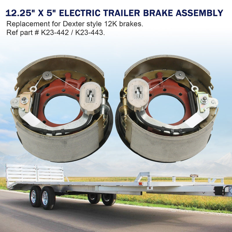 12-1/4x5 12K 15K Electric Backing Plate Trailer Brake 4pcs for Dexter 5